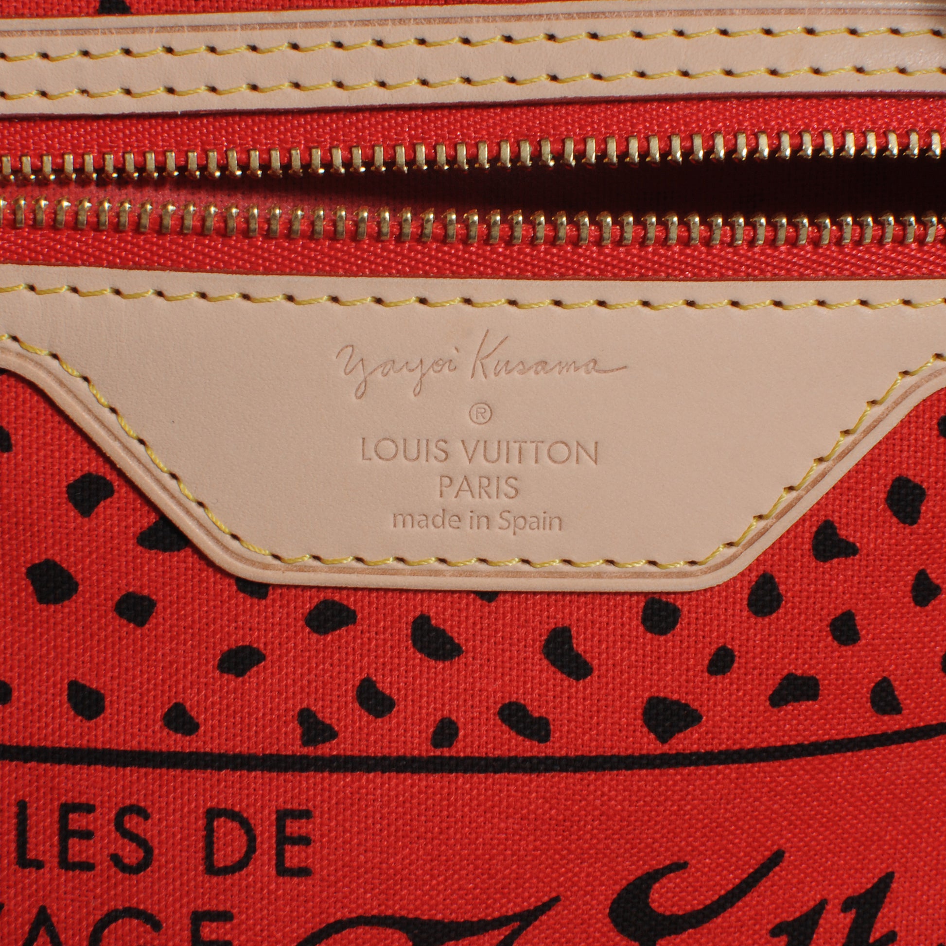 Louis Vuitton Monogram Kusama Waves Neverfull MM Red 5 of 7