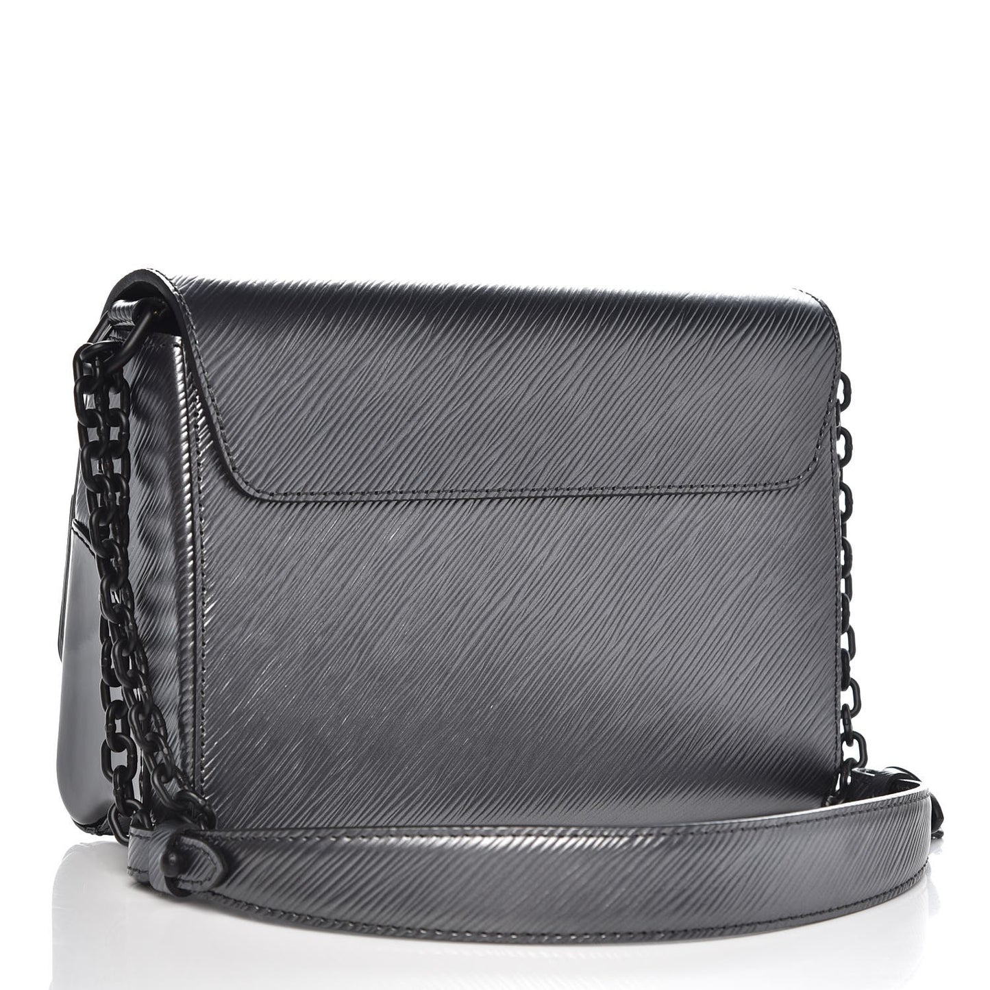 Epi Patent Twist Shoulder Bag MM Anthracite Nacre