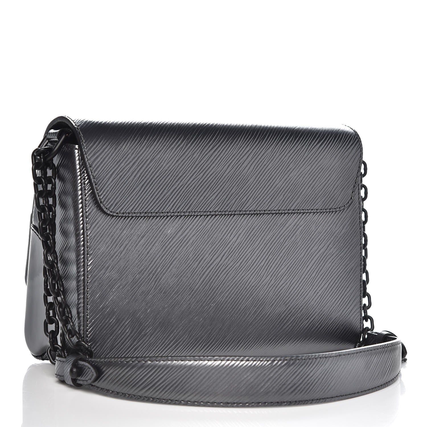 Louis Vuitton Epi Patent Twist Shoulder Bag MM Anthracite Nacre 3 of 6