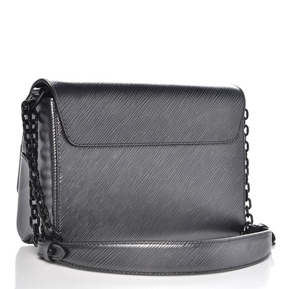 Louis Vuitton Epi Patent Twist Shoulder Bag MM Anthracite Nacre 3 of 6