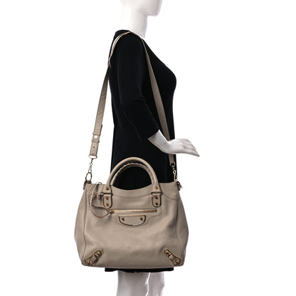 Balenciaga Chevre Gold Metallic Edge Hardware Velo Beige Praline 2 of 15