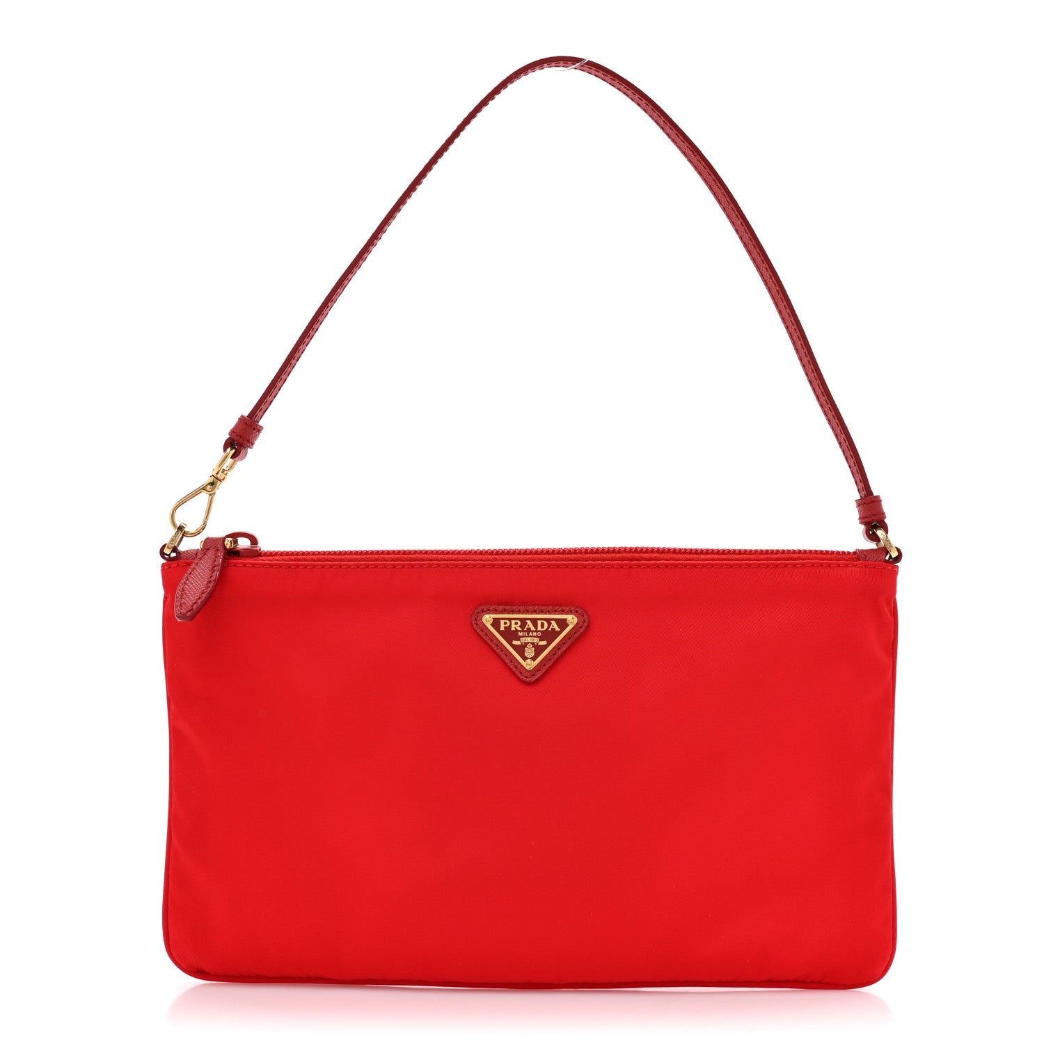 Prada Re-Nylon Saffiano Pouch Red 1 of 9
