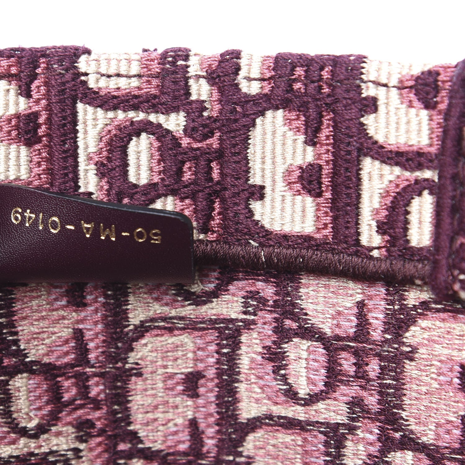 Christian Dior Oblique Medium Book Tote Burgundy Multicolor 10 of 10