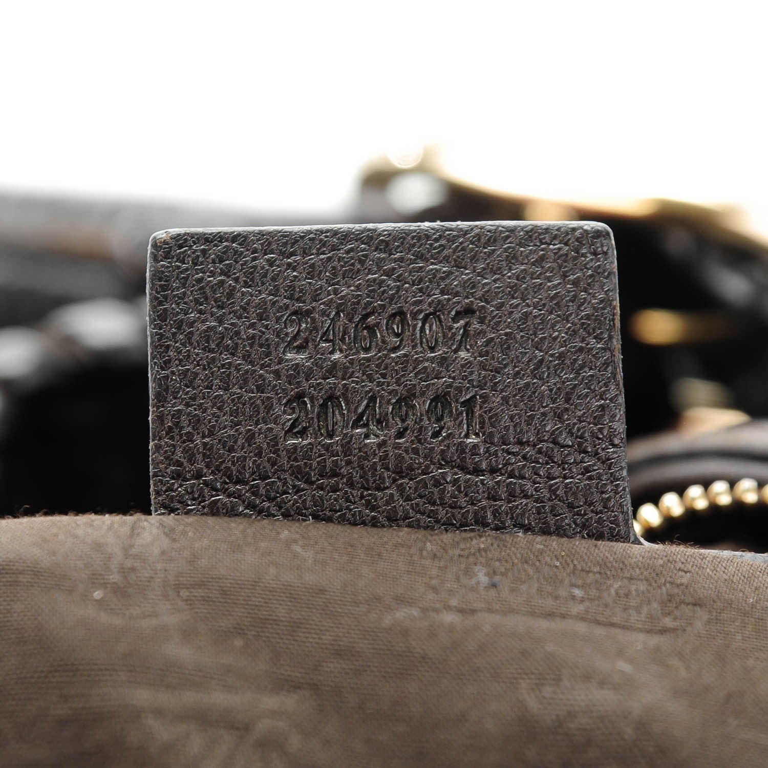 Gucci Pebbled Calfskin Medium New Jackie Shoulder Bag Dark Brown 6 of 7