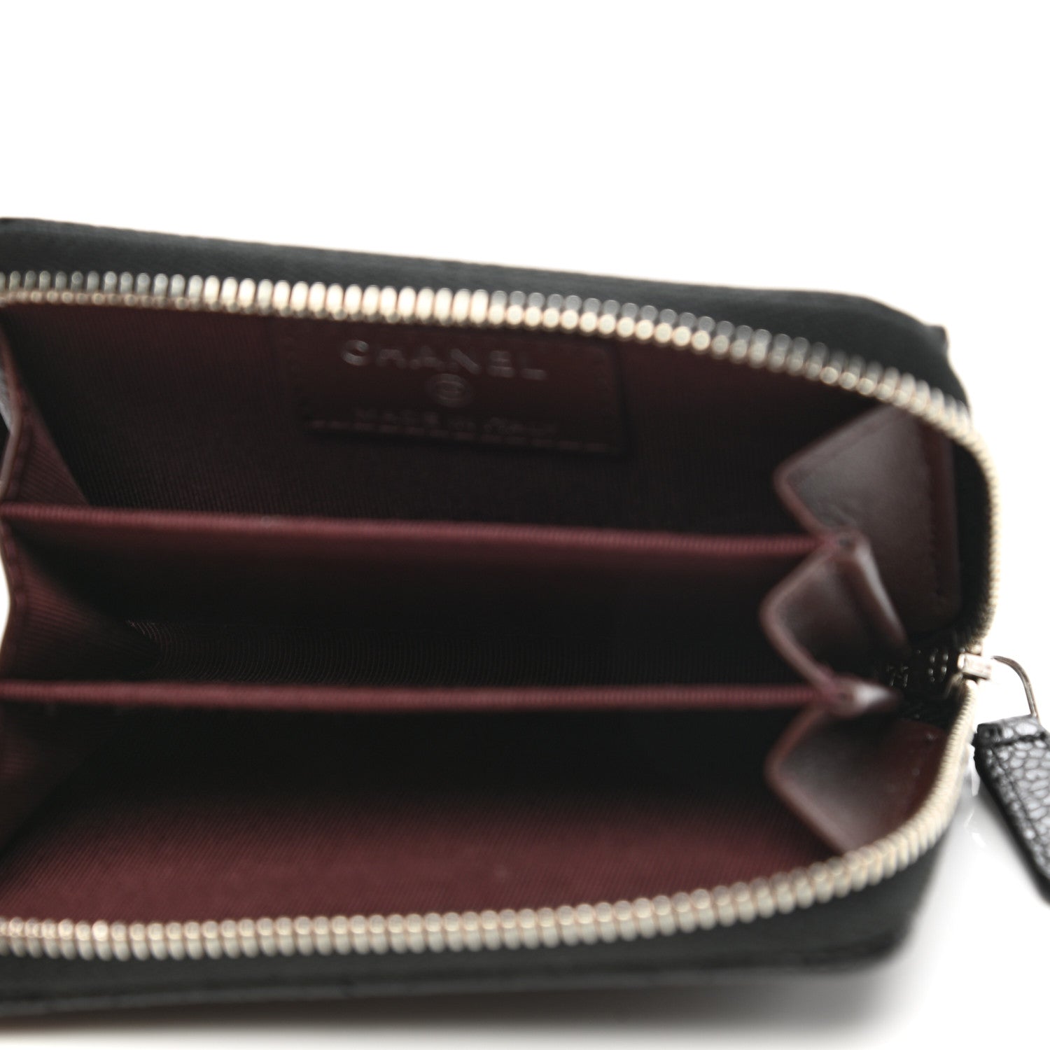 Chanel Caviar Quilted Zip Coin Purse Black 5 of 7
