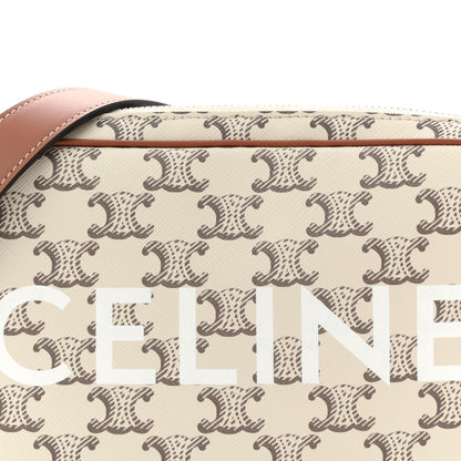 Celine Triomphe Canvas Medium Messenger Bag Tan Ecru 13 of 19