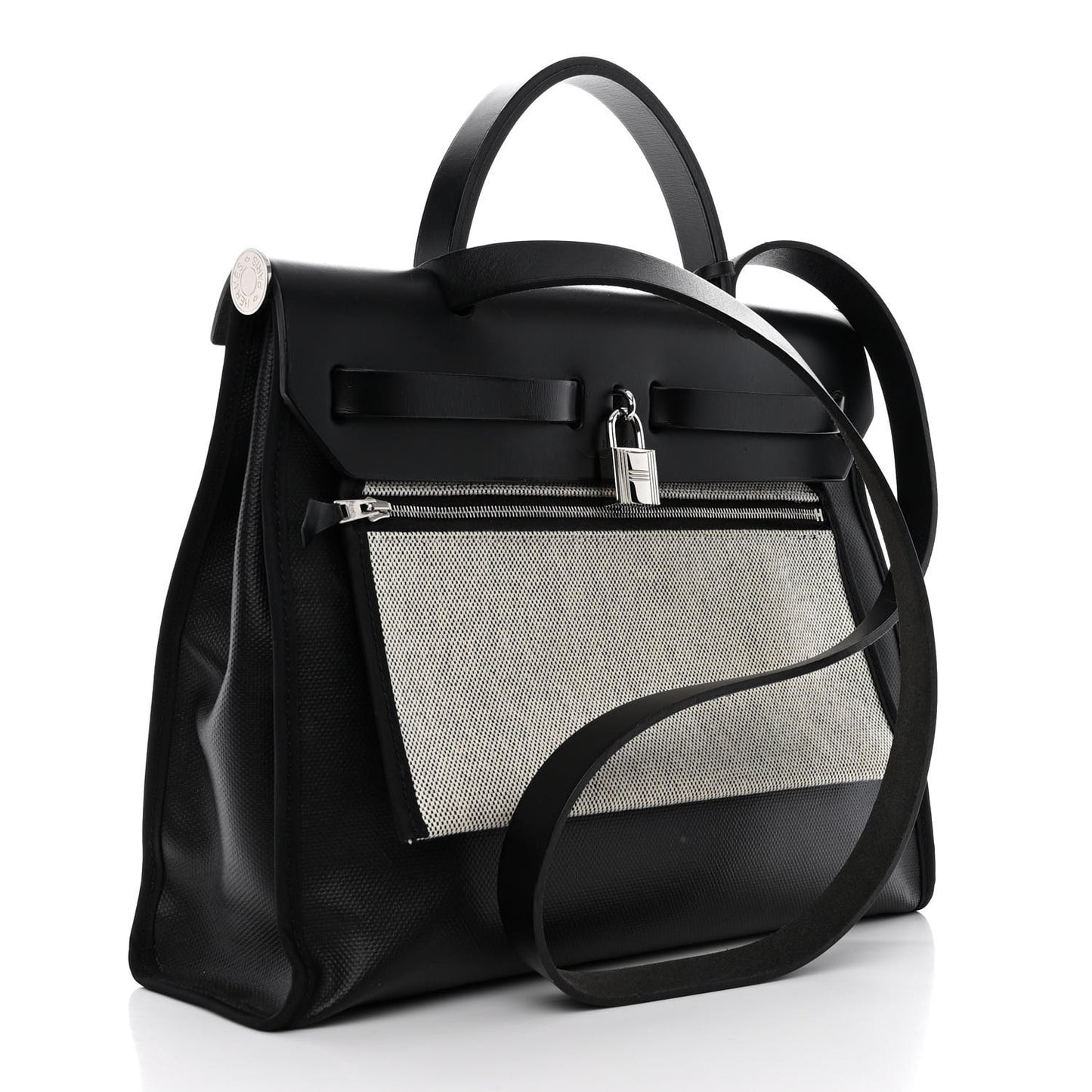 Toile H Berline Vache Hunter Herbag Zip PM 31 Black Ecru