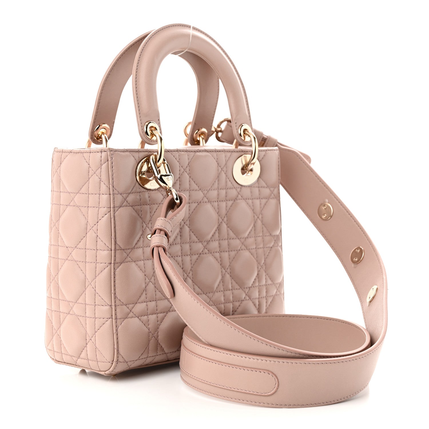 Christian Dior Lambskin Cannage Small Lucky Badges My Lady Dior Taupe 3 of 11