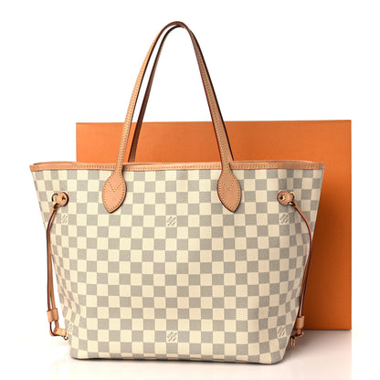 Louis Vuitton Damier Azur Neo Neverfull MM Rose Ballerine 9 of 9
