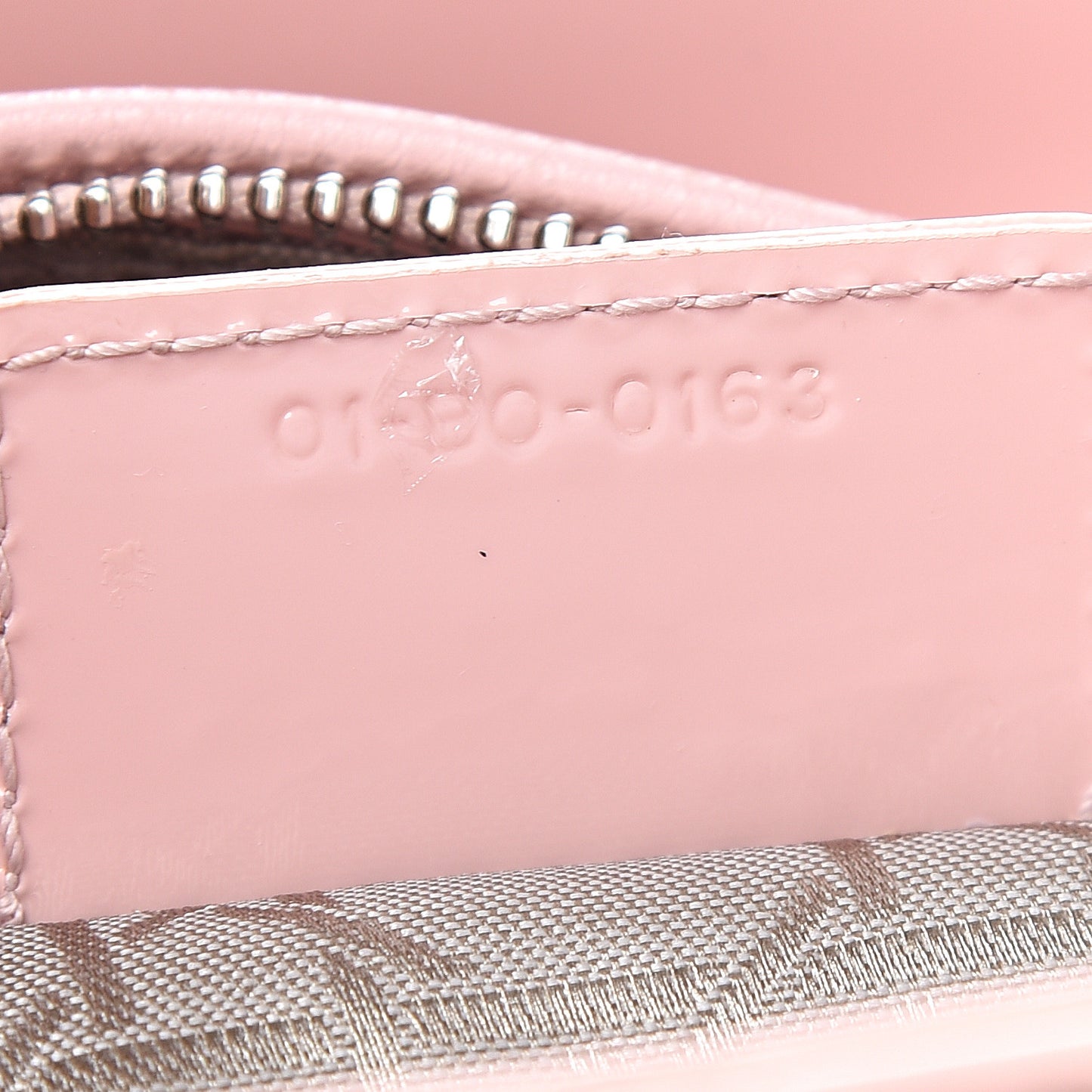 Patent Cannage Medium Lady Dior Rose Clair