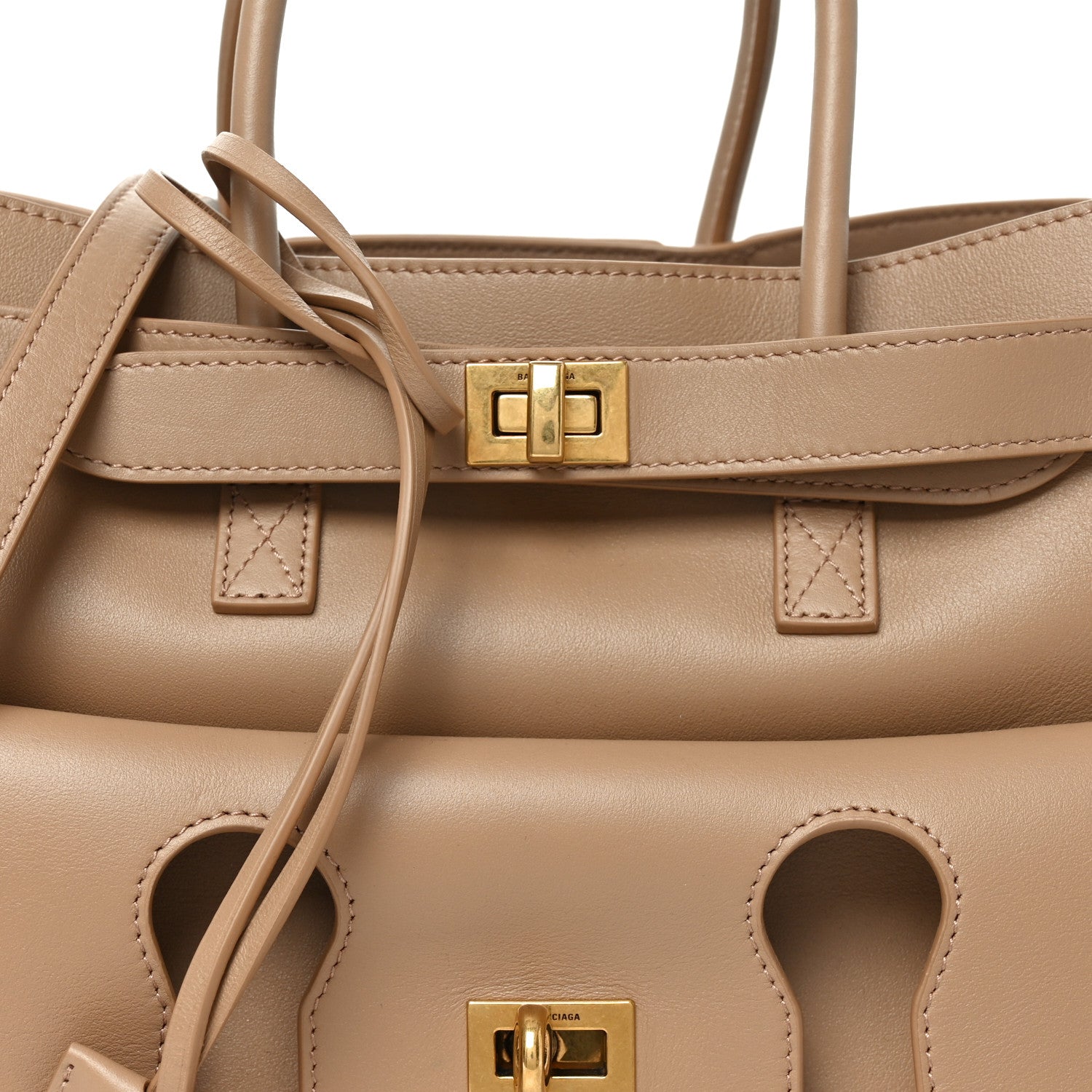 Balenciaga Smooth Calfskin Small Bel Air Carry All Bag Latte 7 of 9