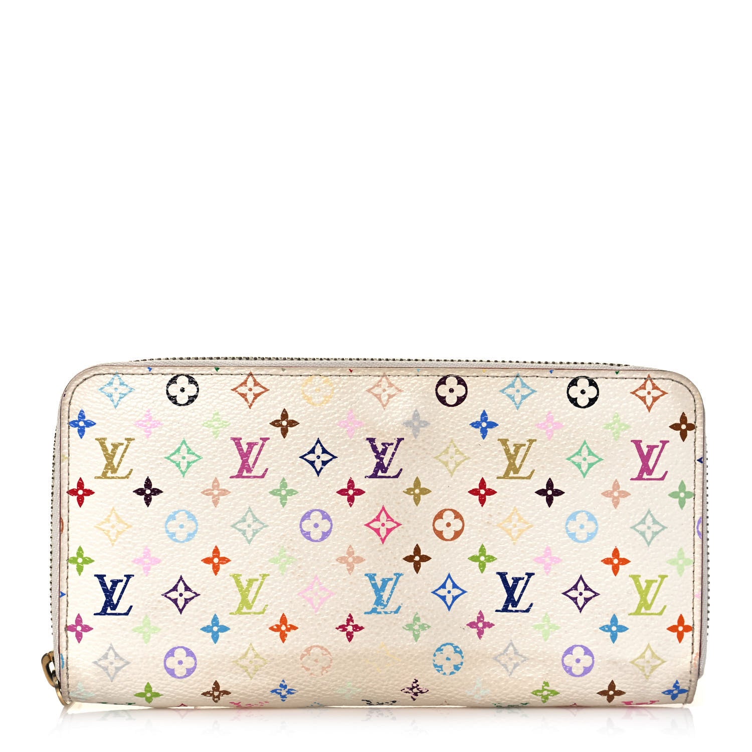 Louis Vuitton Monogram Multicolor Zippy Wallet White Litchi 1 of 14