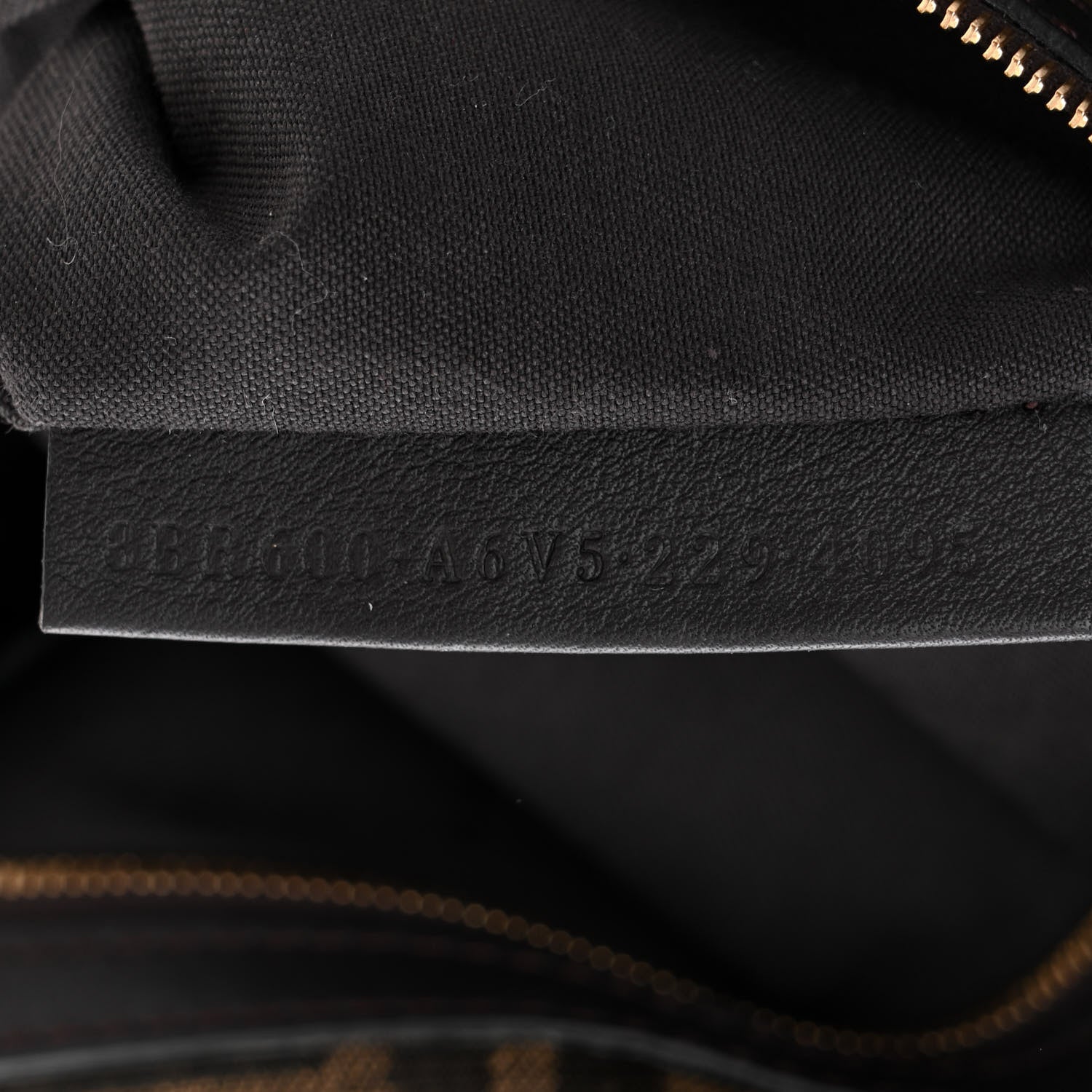 Fendi Fabric Jacquard FF 1974 Medium Baguette Tobacco Moro Black 7 of 11