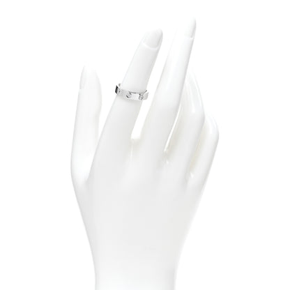 Cartier 18K White Gold Diamond 3.5mm LOVE Wedding Band Ring 50 5.25 2 of 5