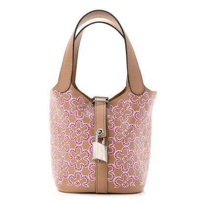 Hermes Swift Micro Lucky Daisy Picotin Lock Chai Rose White 1 of 10