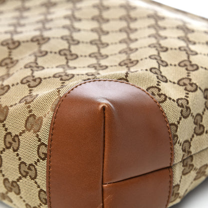 Gucci Monogram Large Flat Messenger Bag Brown 11 of 12