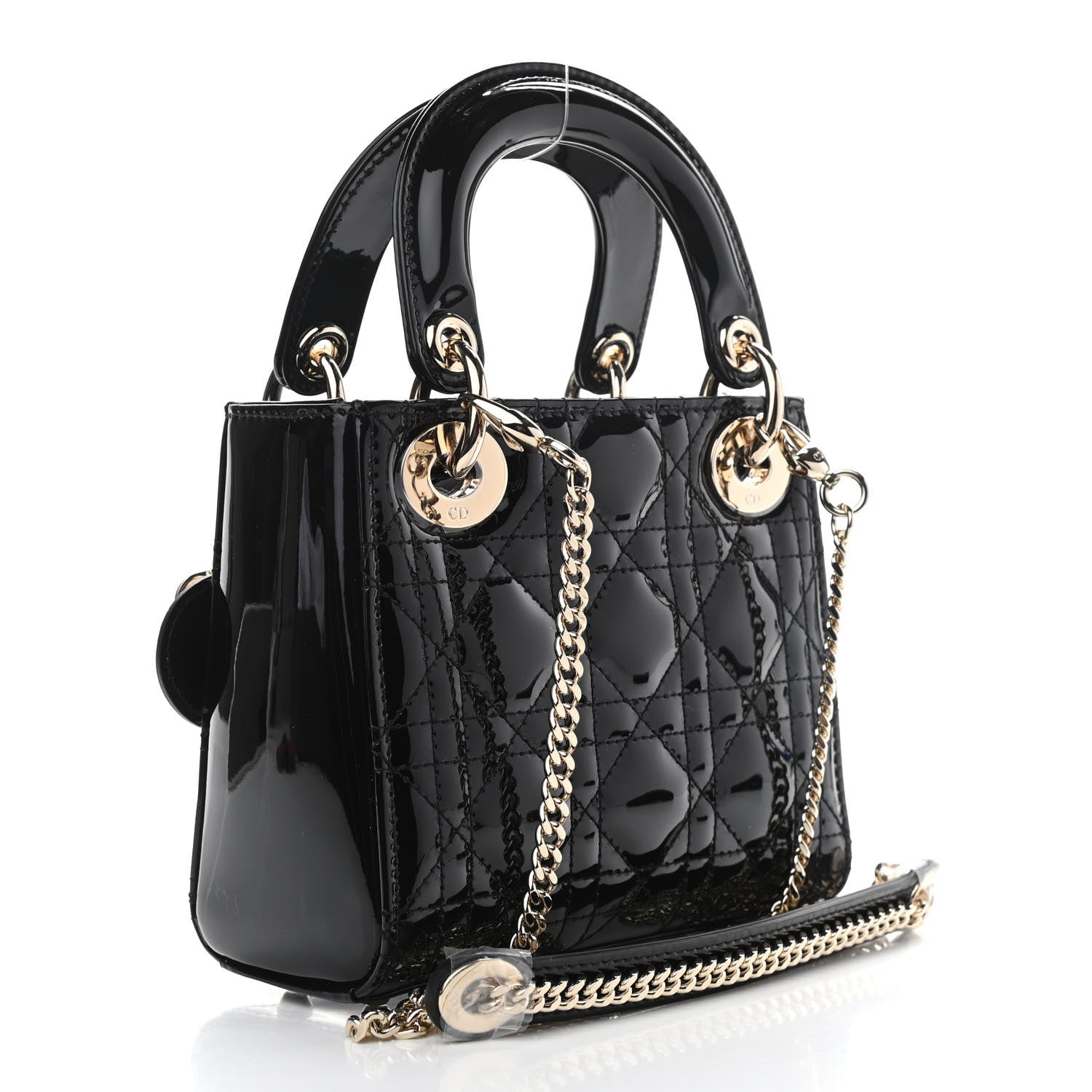 Christian Dior Patent Cannage Mini Lady Dior Black 2 of 9