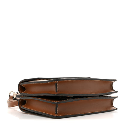 Burberry Smooth Calfskin Canvas Horseferry Print Mini Title Bag with Pocket Natural Malt Brown 4 of 15