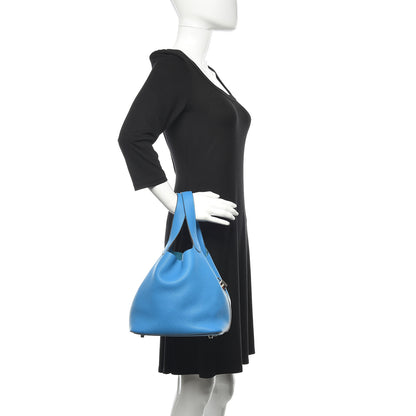 Hermes Taurillon Clemence Picotin Lock 22 MM Bleu Zanzibar 2 of 12