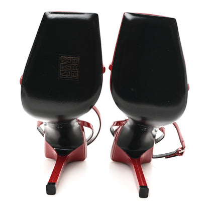 Saint Laurent Vernice Pam 110 Sandals 39 Opyum Red 6 of 8