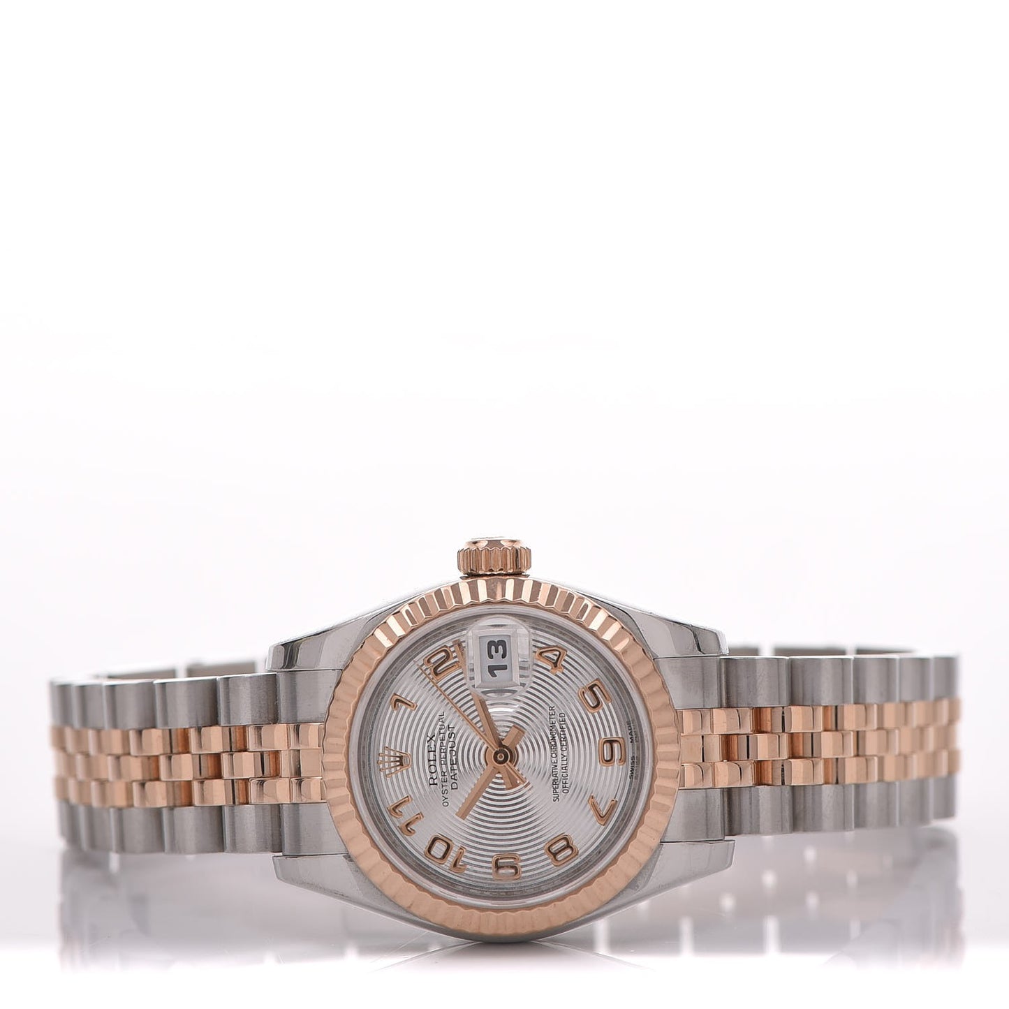 Stainless Steel 18K Everose Gold 26mm Oyster Perpetual Datejust Watch Pink 179171