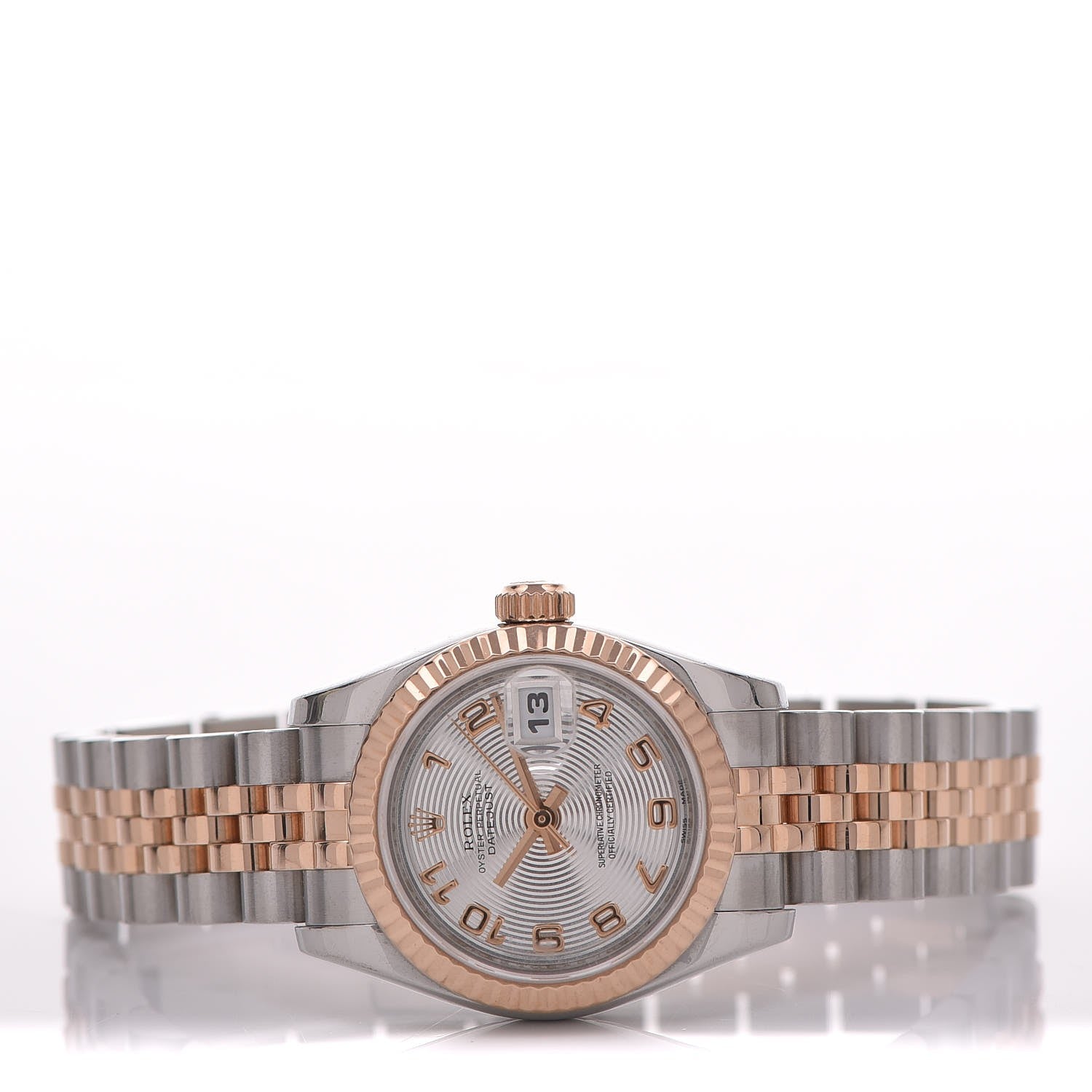 Rolex Stainless Steel 18K Everose Gold 26mm Oyster Perpetual Datejust Watch Pink 179171 3 of 7
