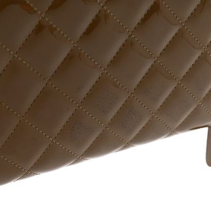 Chanel Patent Quilted Large Zip Around Organizer Wallet Brown 8 of 9