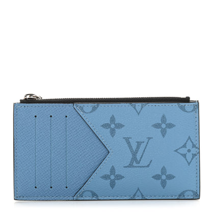 Louis Vuitton Taigarama Coin Card Holder Denim 1 of 7