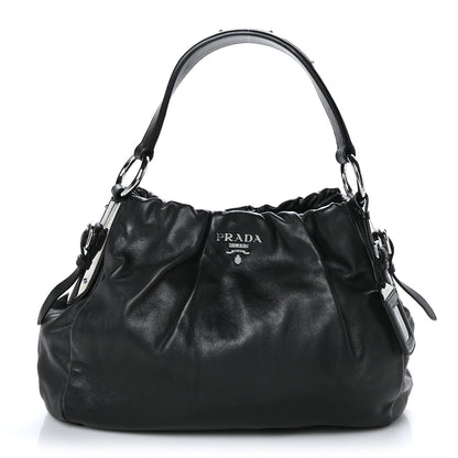 Prada Vitello Daino Shoulder Bag Black 1 of 7