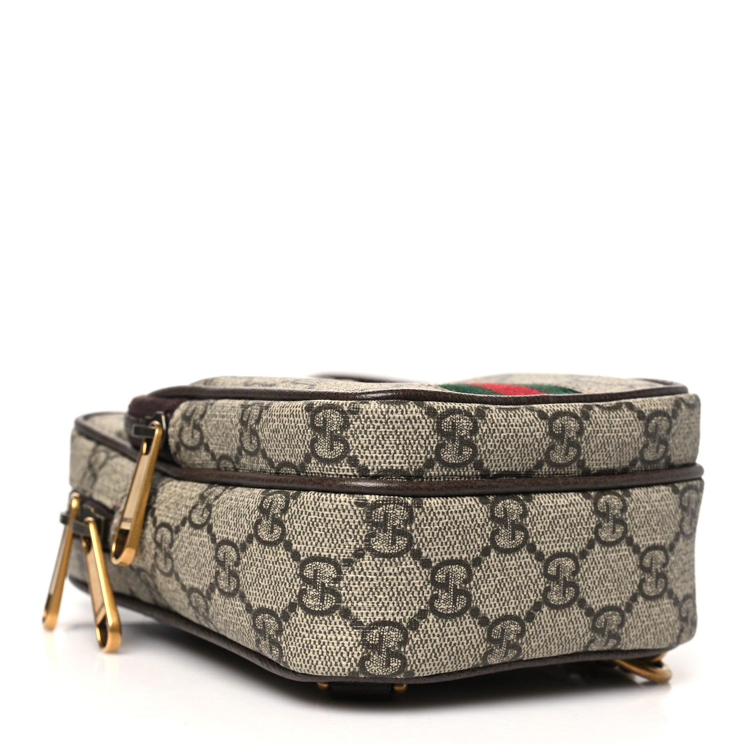 Gucci GG Supreme Monogram Web Mini Ophidia Messenger Brown 4 of 9