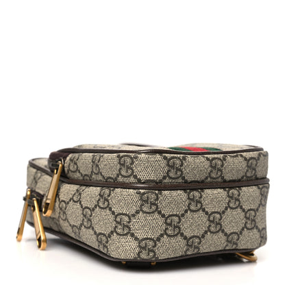 Gucci GG Supreme Monogram Web Mini Ophidia Messenger Brown 4 of 9