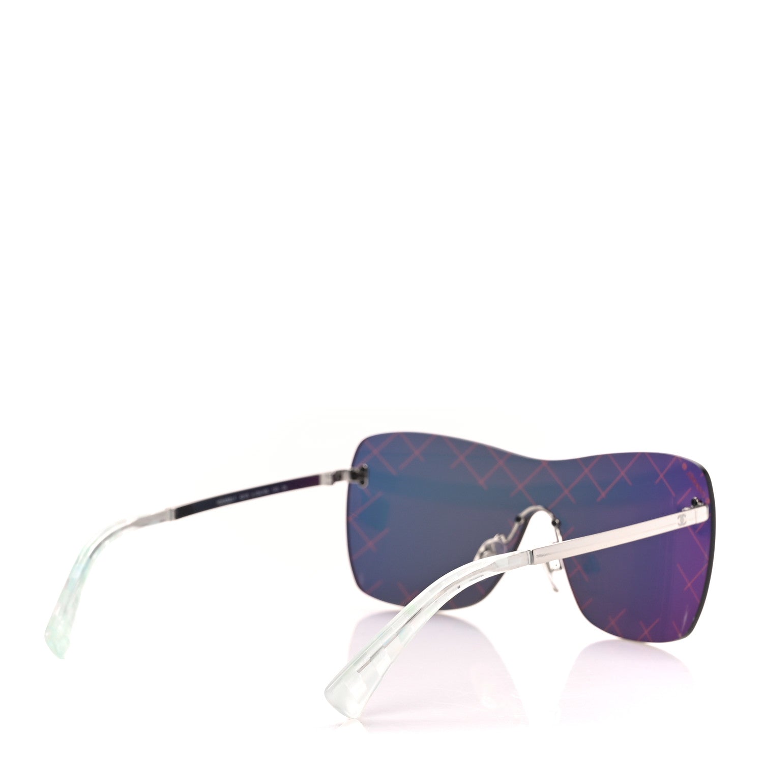 Chanel Shield Runway Sunglasses 4215 Silver Red 4 of 10