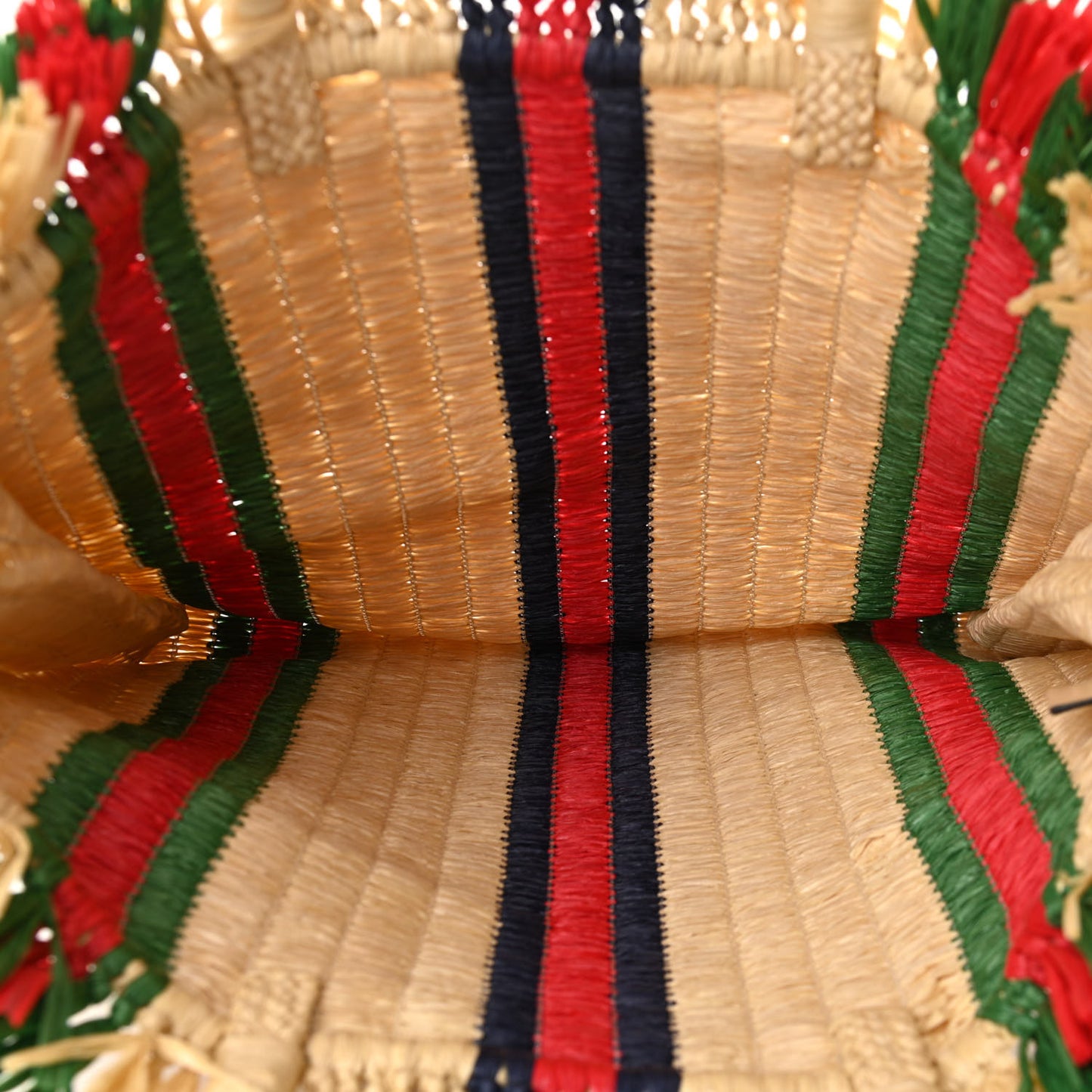 Raffia Linen Web Cestino Tote Bag