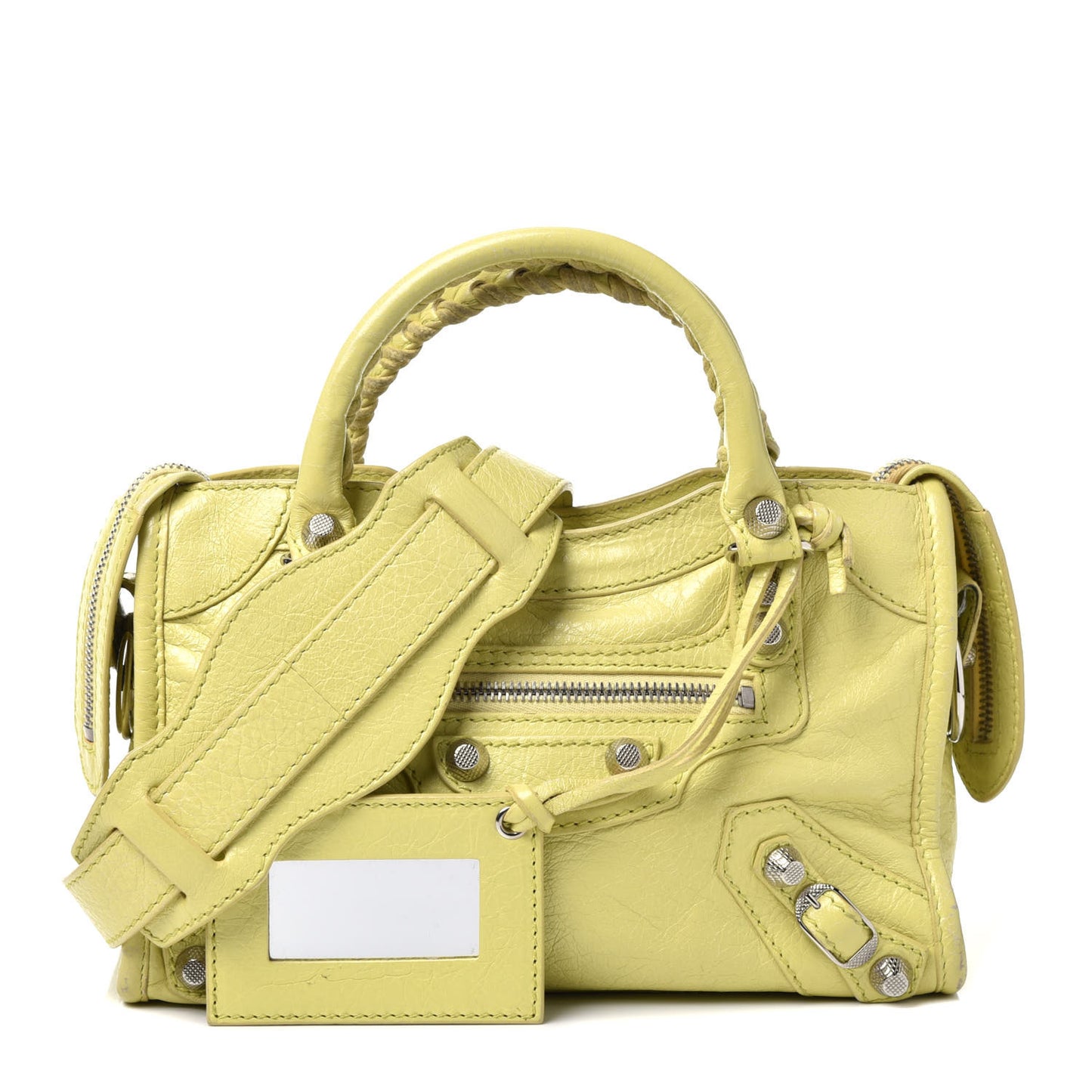 Agneau Giant 12 Silver Hardware Mini City Jaune Citronnade
