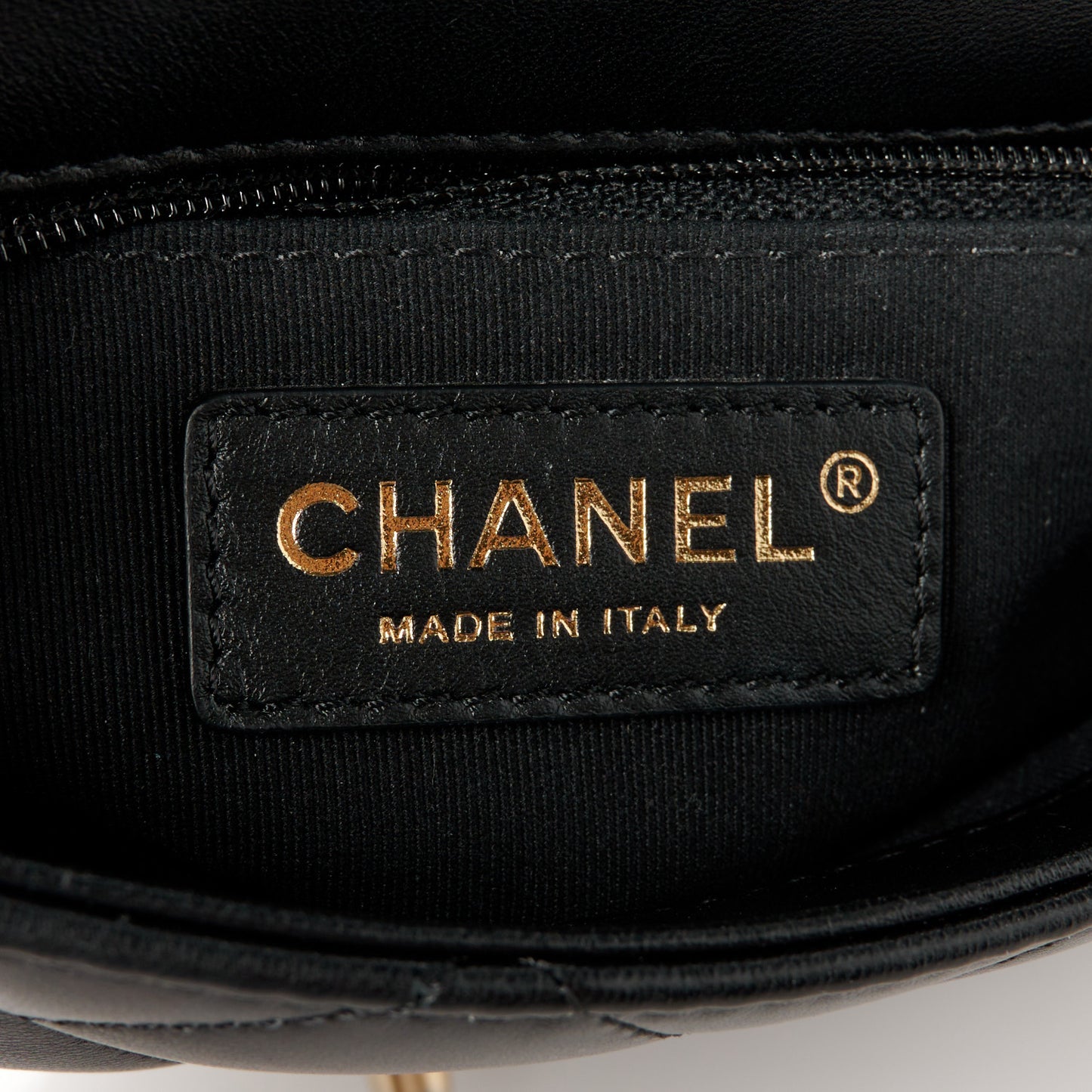 Lambskin Quilted CC Small Dynasty Flap Black