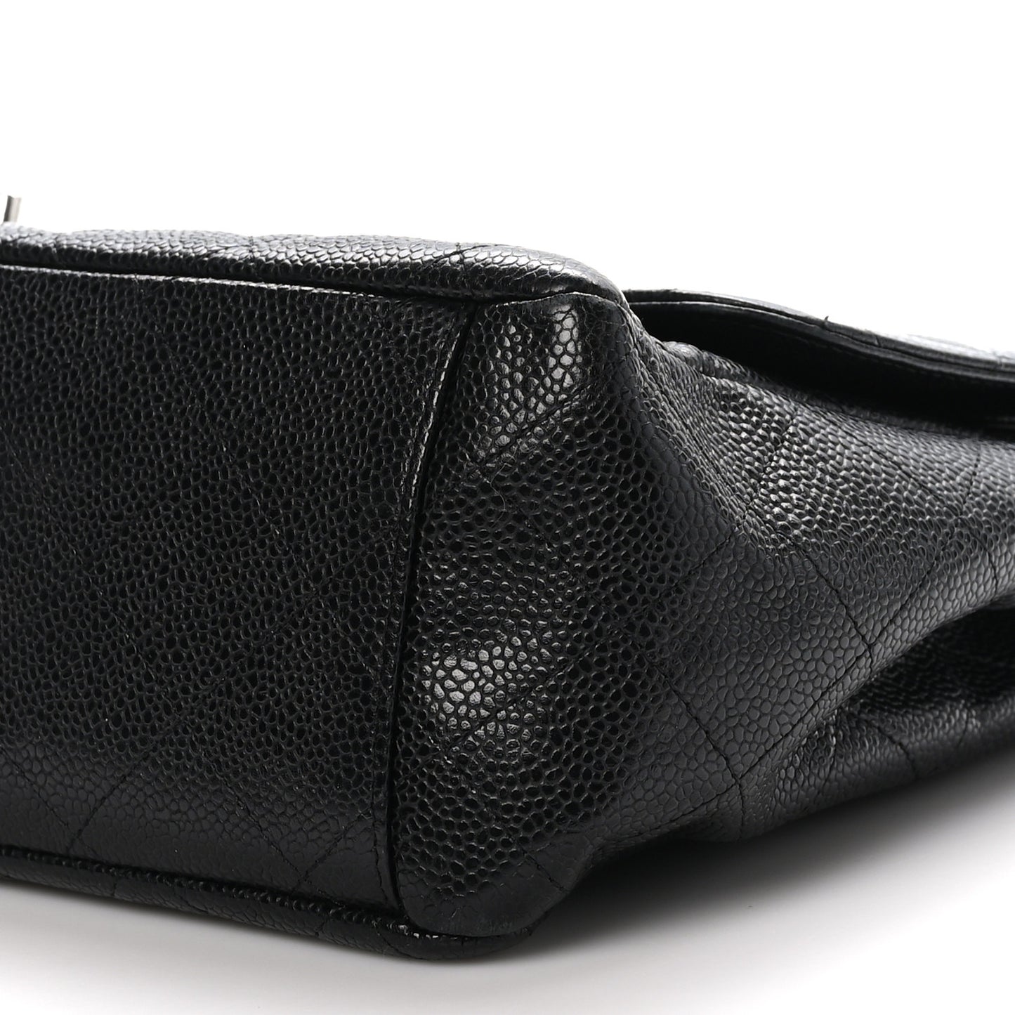Caviar Quilted Maxi Double Flap Black