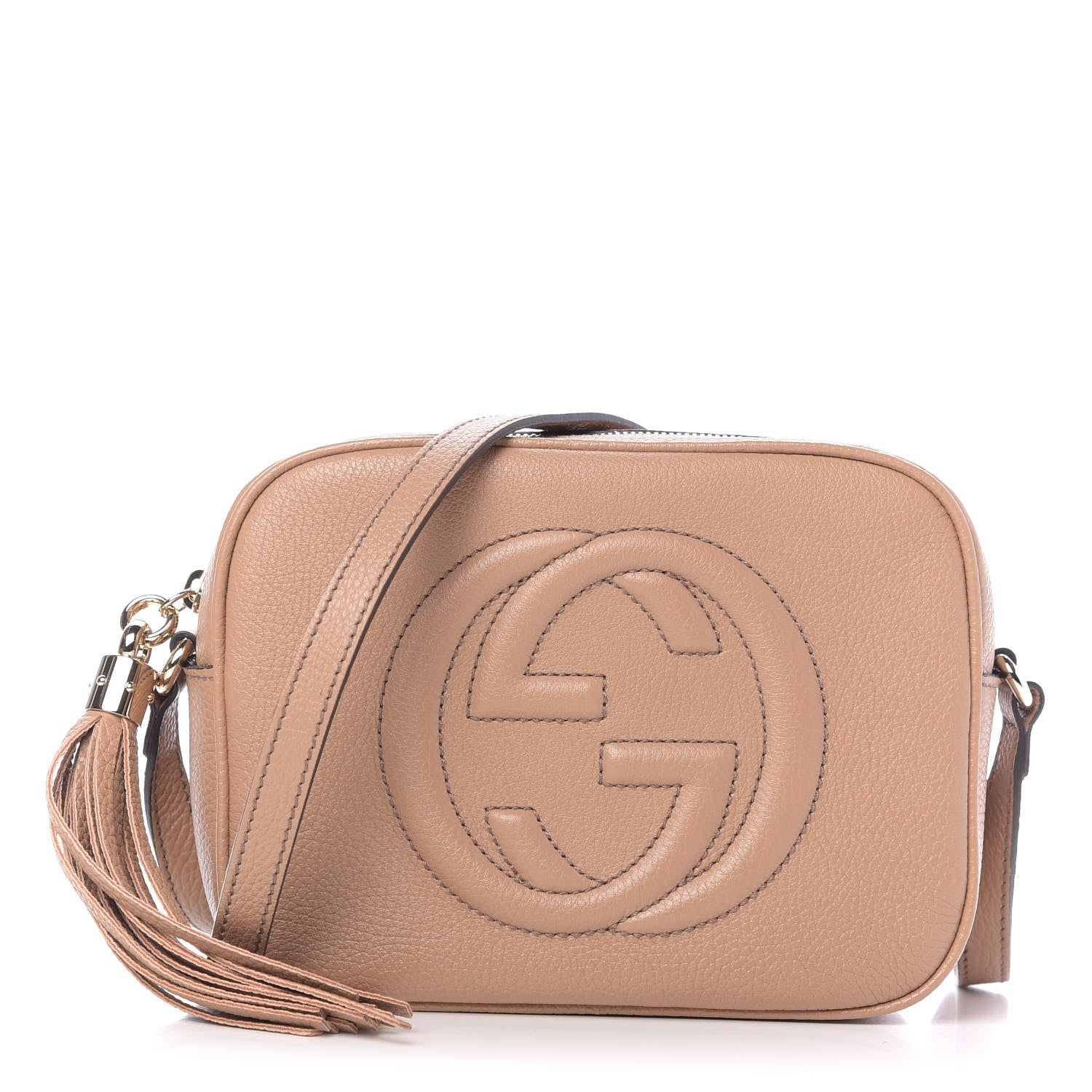 Gucci Pebbled Calfskin Small Soho Disco Bag Camelia 1 of 10