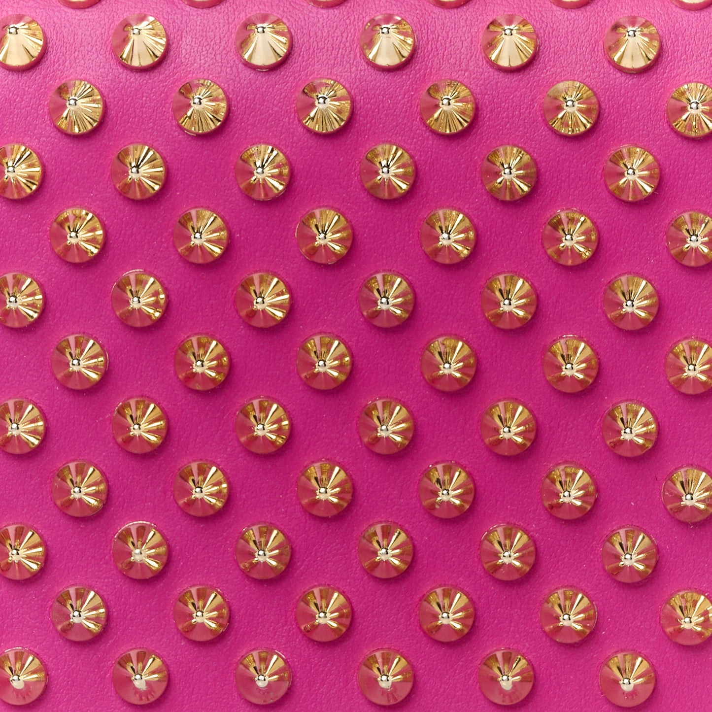 Calfskin Macaron Spiked Flap Wallet Indian Rose