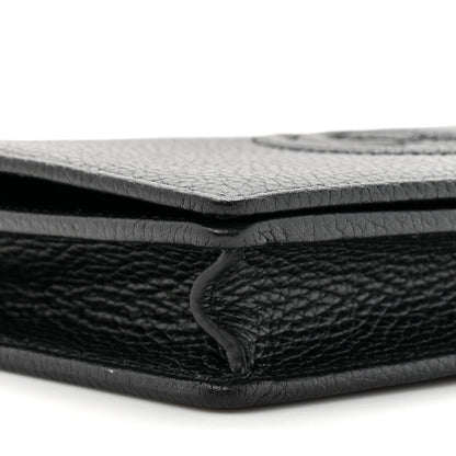 Gucci Pebbled Calfskin Soho Wallet On Chain Black 9 of 10