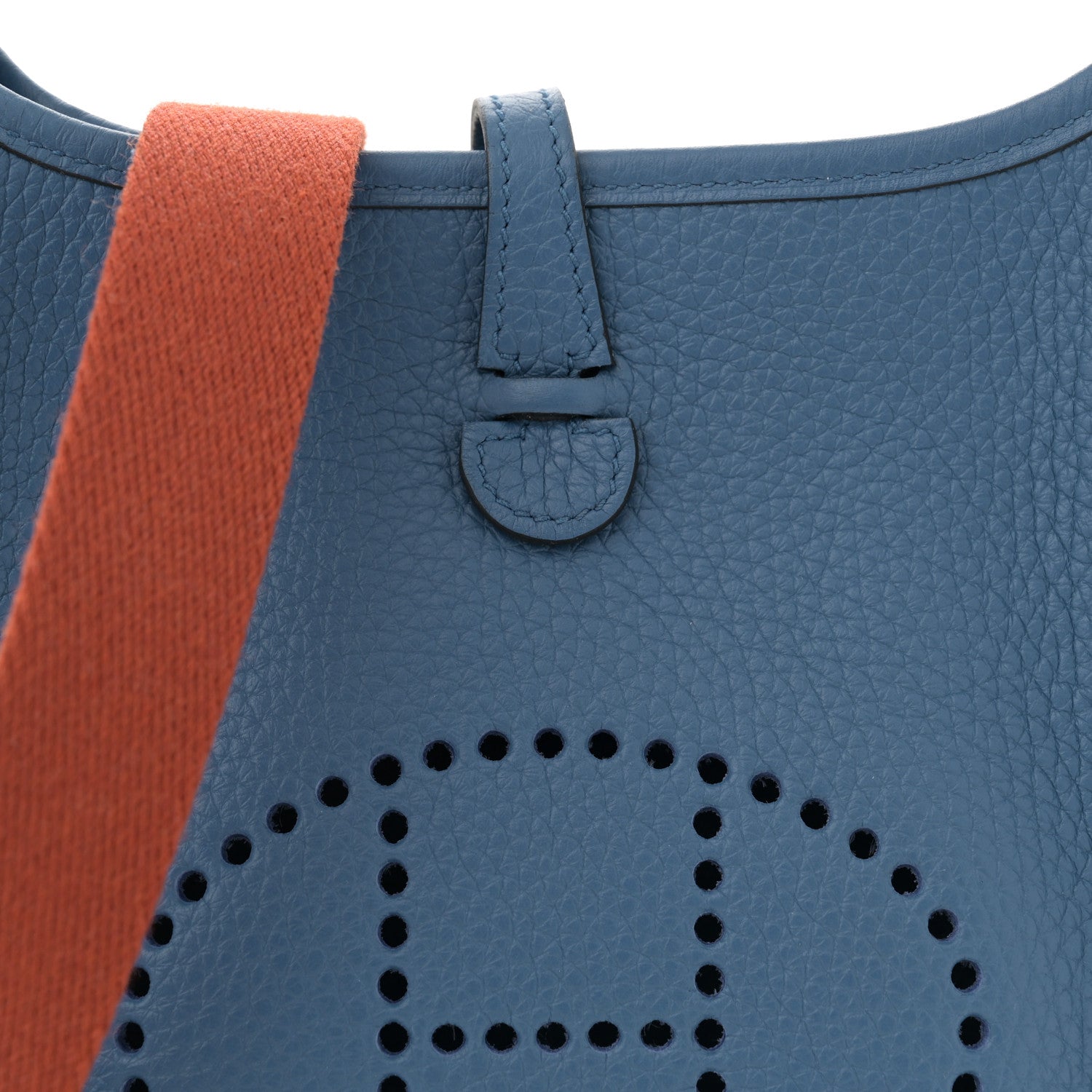 Hermes Taurillon Clemence Amazone Evelyne TPM Bleu Agate Cuivre 8 of 11