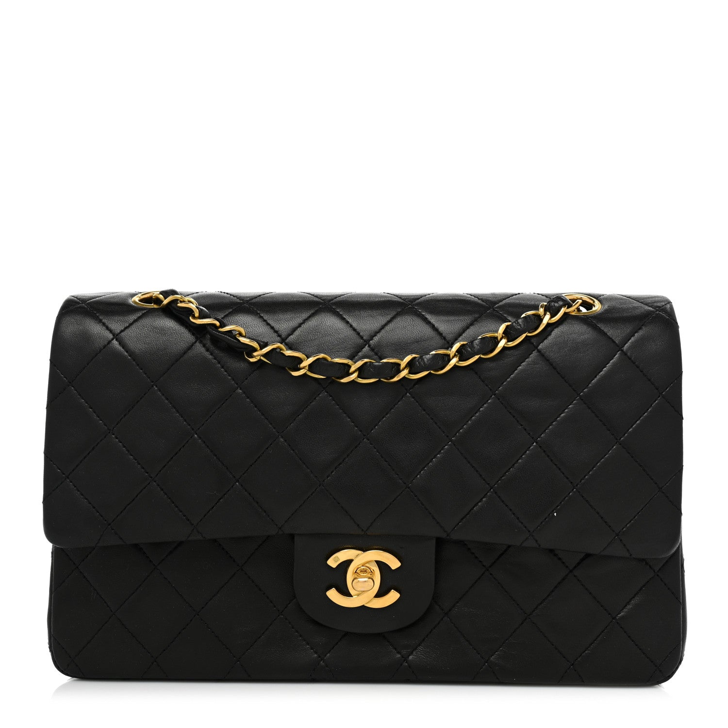 Chanel Lambskin Quilted Medium Double Flap Black 1 of 16
