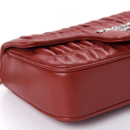 Prada Nappa Gaufre Small Chain Flap Shoulder Bag Fuoco 7 of 10