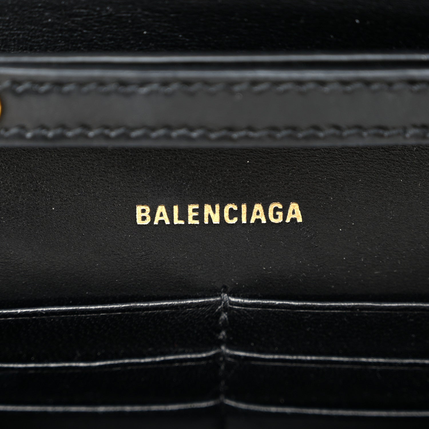 Balenciaga Shiny Box Calfskin Hourglass Chain Bag Black 6 of 9