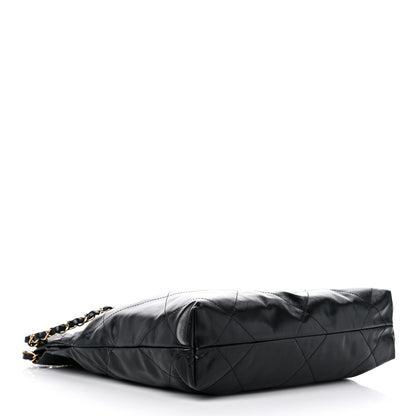 Chanel Shiny Calfskin Quilted Small Chanel 22 Black 5 of 11