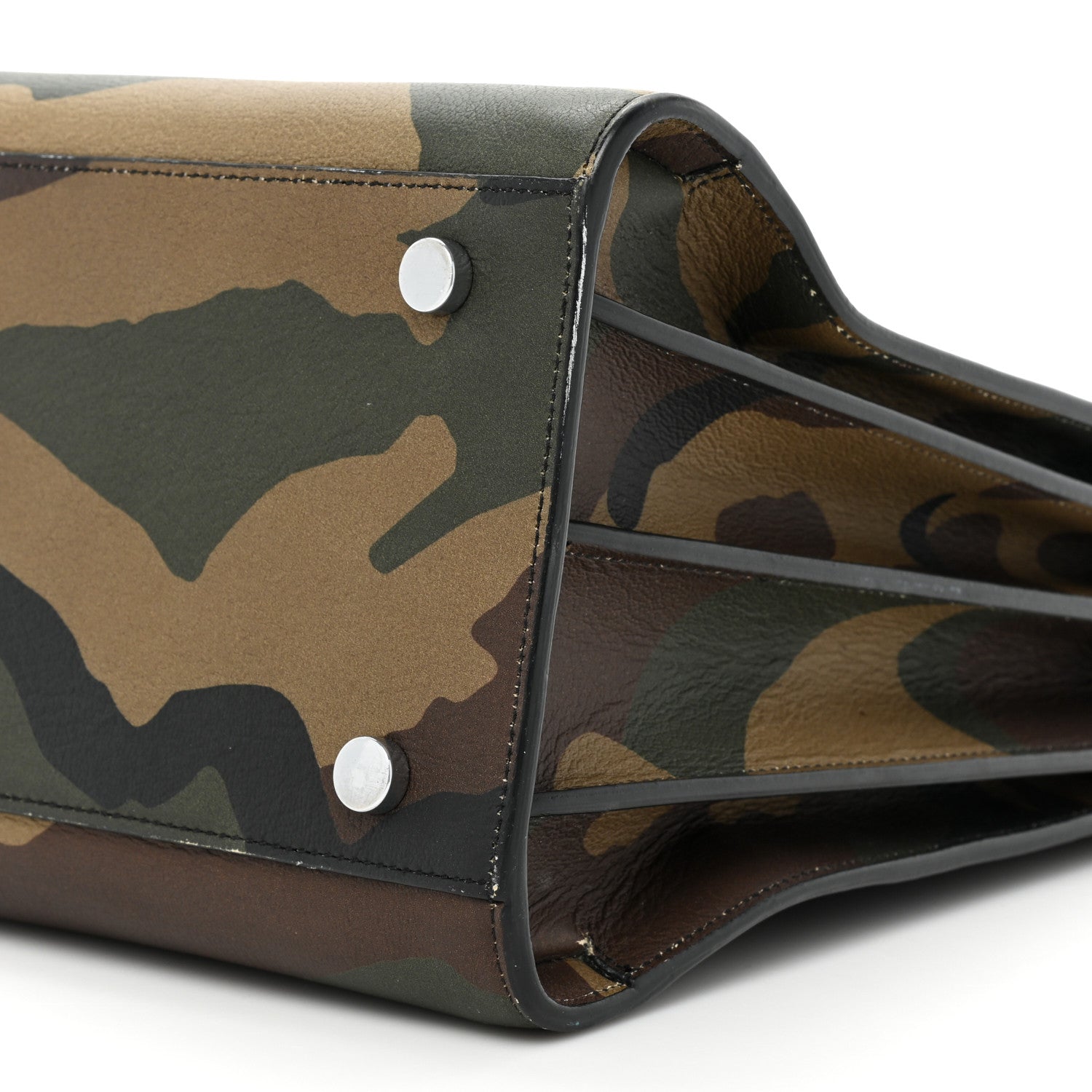 Saint Laurent Calfskin Camouflage Small Sac De Jour Kaki Black 10 of 21