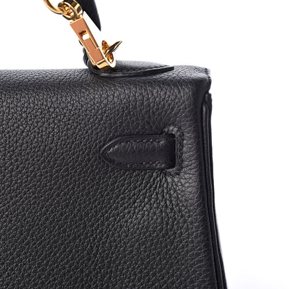 Hermes Togo Kelly Retourne 25 Black 32 of 34