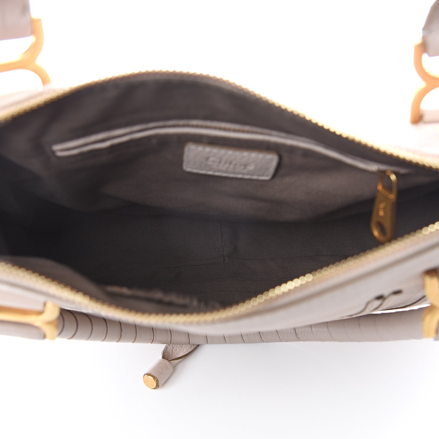 Chloe Calfskin Medium Marcie Satchel Abstract White 4 of 8