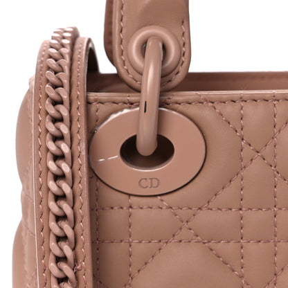Christian Dior Ultra Matte Calfskin Cannage Mini Lady Dior Light Beige 11 of 15