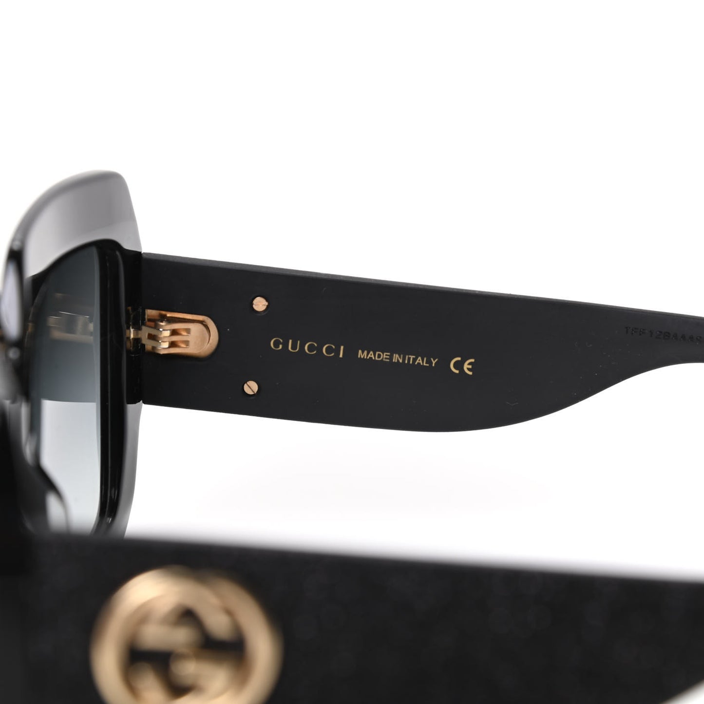 Square Frame Glitter GG0102S Sunglasses Black