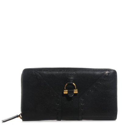 Saint Laurent Leather Muse Zip Around Wallet Black 1 of 8